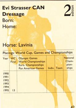 1995 Collect-A-Card Equestrian #42 Evi Strasser / Lavinia Back
